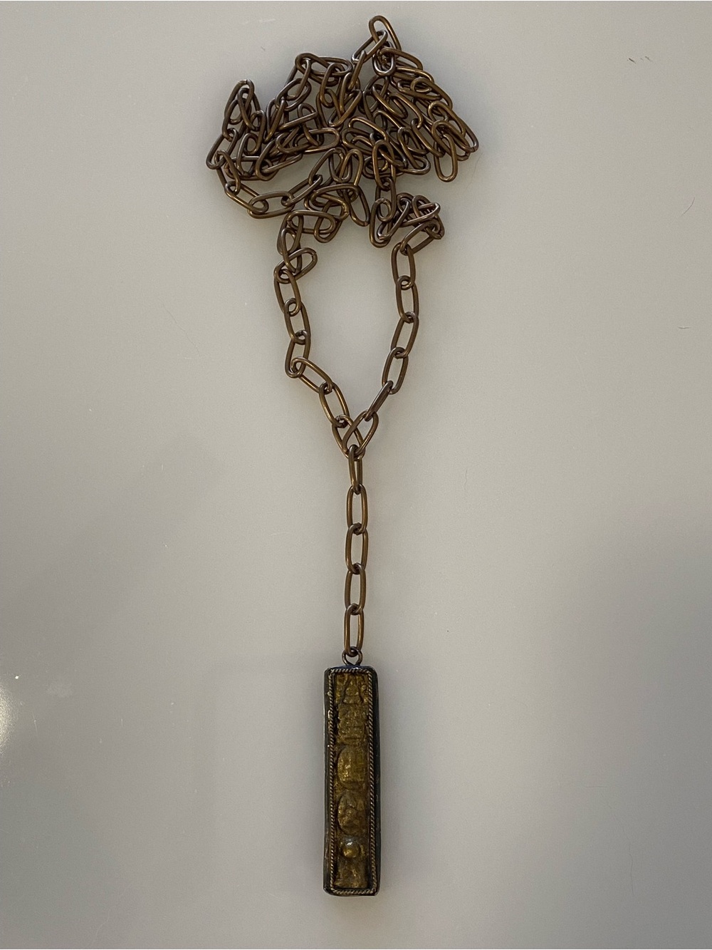 Vintage Bronze Buddha Necklace